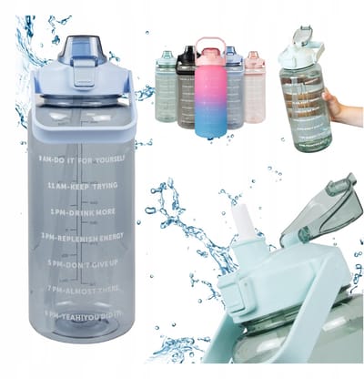 Bimberek - Waterfles - Motiverend Design - 2L - Fitness en Sport