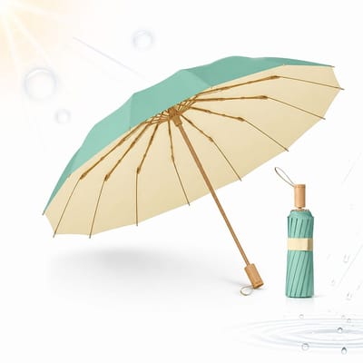 VHV - Paraplu - Opvouwbare reisparaplu - Windbestendige UV paraplu - Lichtgewicht zonparasol - Voor woon werk en reizen