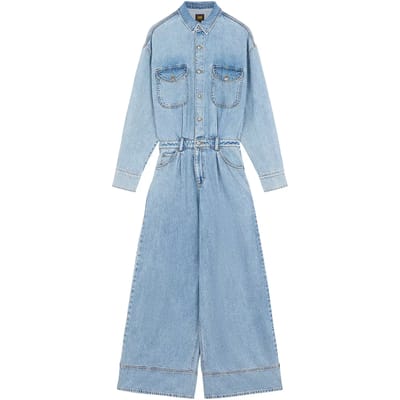Lee 112386278 Loose Fit Jumpsuit Met Lange Mouwen Blauw M Vrouw