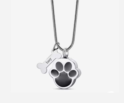 Ashanger Hondenpoot inclusief graveren | Ashanger Hondenpoot Zilver | Hond Ashanger inclusief hondenbotje graveren | Luxe Hondenpoot Ashanger | Petshop Seven