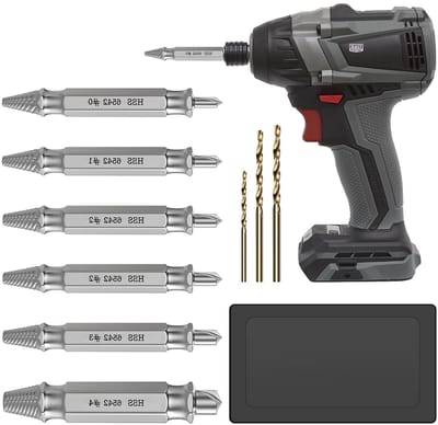 Complete Schroevendraaierset met 6 Verwijderaars voor Beschadigde Schroeven en 3 Boorbits, HSS 6542, Ideaal voor Klussen en Onderhoud