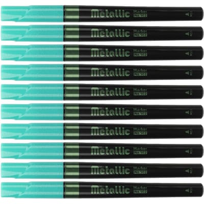 10 PIÈCES Marqueurs Métalliques Marqueurs Émeraude pour Graffiti Bois Peint Céramique Verre Marqueur à Marqueur Fluide pour Graffiti white