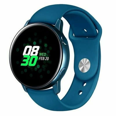 By Qubix - 22mm - Rubberen sportband - Cyaan - geschikt voor Huawei Watch 3 / 4 / 5 (pro) - 46mm & geschikt voor Huawei Watch GT / GT 2 / GT 3 (pro) / GT 4 (pro) / GT 5 (pro) / GT 6 (pro) 46mm / Ultimate / Ultimate 2