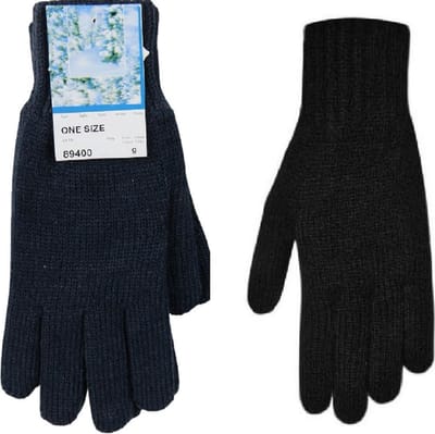Handschoenen dames winter gebreid - binnenkant opgeruwd - prijs per 2 paar