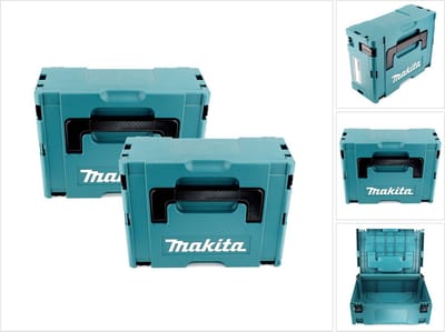2x Makita kunststof gereedschapskoffer MAKPAC 2 - zonder inzetstuk