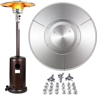 Terrasverwarmer Reflector - Warmte Schild - Buiten Verwarmen - Robuust Aluminium - 84 cm Diameter - Zilverkleurig