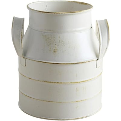 Plantes de Jardin Vase à Fleurs Seau en Fer Vase en Métal Support d'Artisanat Décoration d'Intérieur Finition Galvanisée Balcon Campagne Rustique Seau de Bureau