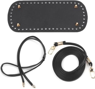 3-delige Haaknaalden Tas Set 22x10cm - Trekkoord Tas voor Haaknaalden, Leer en DIY Accessoires, Ideaal voor Creatieve Projecten en Organisatie