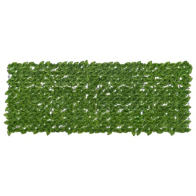 vidaXL - Balkonscherm - met - bladeren - Groen - en - Geel - 200 - x - 75 - cm