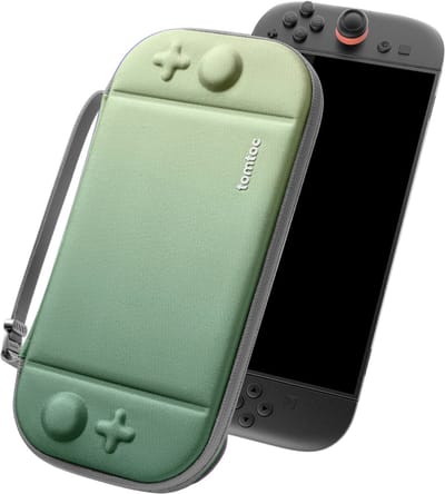 tomtoc - beschermhoezen voor Nintendo Switch 2 Model 2025 - Geurloze, harde beschermhoes van vilt met 12 vakjes voor gamekaarten, draagbare reisopbergtas met origineel patent en bescherming van militaire kwaliteit