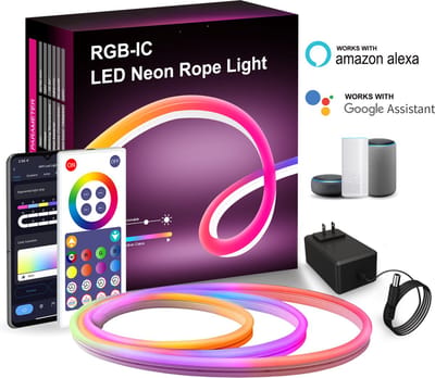 Led strip - Neon led strip - neon led verlichting - smart wifi led - buigbaar - 3 meter - 16 miljoen kleuren - Alexa google assistant