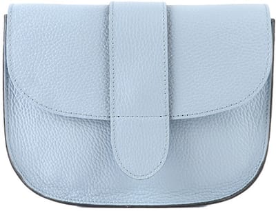 Giuliano lederen schoudertas Elsin - Made in Italy - Dames - Licht blauw