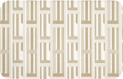 WC mat 80x50 cm - Antislip - Modern - Geometrisch - Beige - Toiletmat - Vloermat - Douchemat - Toilet tapijt - Toiletmatten