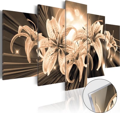 Schilderijen Op Canvas - Afbeelding op acrylglas - Bouquet of Memories [Glass] 200x100 - Artgeist Schilderij