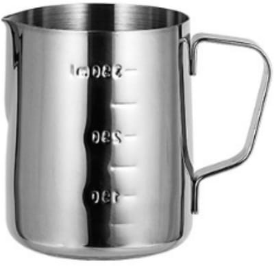 Melkopschuimer - Melkkannetje - Latte Art-kannetje - Gegradueerd - Roestvrij staal - Geschikt voor Latte Art - 350 ml - Zilver
