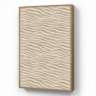 Wandlamp 70x100 cm - Oplaadbaar - Zand - Golven - Beige - Wandlampen binnen woonkamer - Slaapkamer lamp - Decoratieve nachtlamp - Vloerlamp draadloos