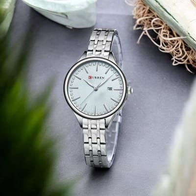 CURREN Luxe Dameshorloge Zilverkleurig – Elegant & Stijlvol – 4 Kleuren – Luminous Wijzers – Waterbestendig – Inclusief Luxe Cadeaudoos