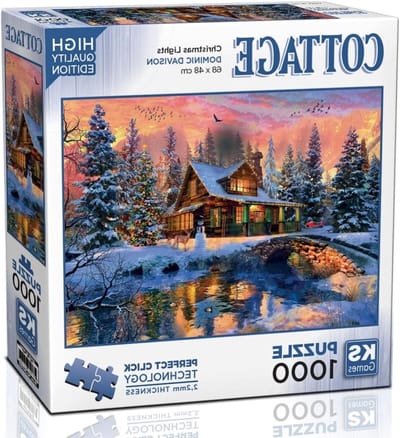 Kerstverlichting Puzzel - Legpuzzel 1000 - Ontspannen Puzzelen - Perfect Click Technologie - 48 x 68 cm - Kleurrijk