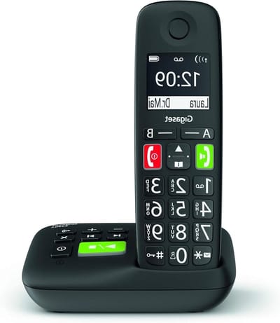Draadloze DECT Telefoon - Seniorentelefoon Huistelefoon - Thuiscommunicatie - Groot Toetsenbord - 10 Uren Spreektijd - Zwart