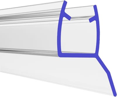 Doucheafdichting met Rubberen Lip voor Glazen Deuren - 2 Meter Transparant voor 6 mm Glasdikte