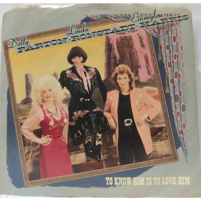 7 inch Single DOLLY PARTON, LINDA RONSTADT, EMMYL - To Know Him Is To Love Him 9284927 WARNER BROS. 1987 Canada Rock Gebruikt