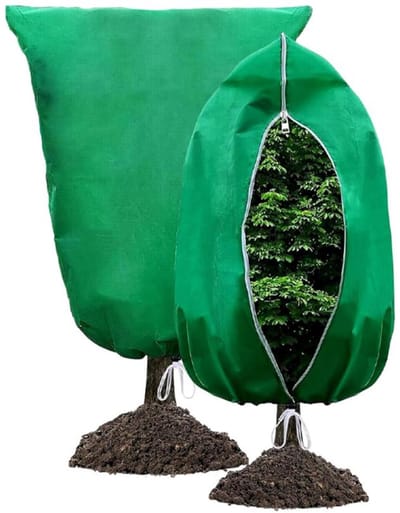 2 Stuks Plantenvorsthoezen - Plantenhoes - Winterhoes - Plantenhoes tegen vorst - Beschermhoes winter boom/plant - Ritssluiting - Anti-vorst Beschermhoes Planten - 80x100cm - Groen