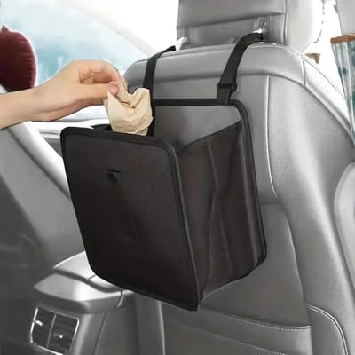 Opbergtas voor auto - Auto-vuilnisbak - Opbergtas - Waterdichte auto-opbergtas - Opvouwbare auto-vuilniszak - Geschikt voor SUV/vrachtwagen/camper - Zwart