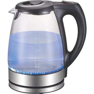 Bouilloire électrique 1,7 l 110V 1500W, bouilloire à eau chaude en verre, chauffage rapide, bouilloire à thé électrique US Plug black