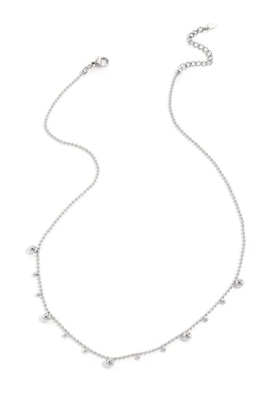 Ketting met afwisselende bolletjes - zilver - Yehwang