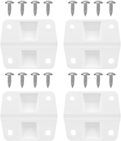 Koelerscharnieren Complete Vervangingsset - Kunststof Scharnierset - 4 Stuks - Inclusief 16 Schroeven - Scharnier 5x5,5 cm - Premium Duurzaamheid - Koelboxonderdelen