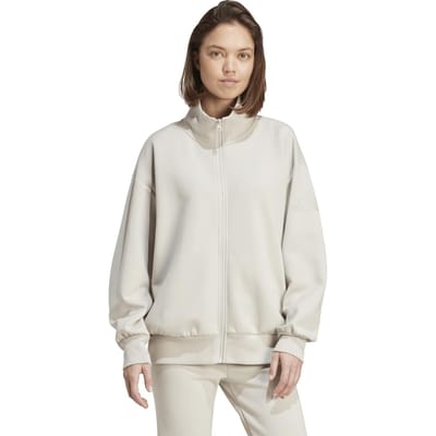 Adidas Sportswear Soft Lux Loose Full-zip Maat: L | Lichte Jassen Outlet | Dames | Wit