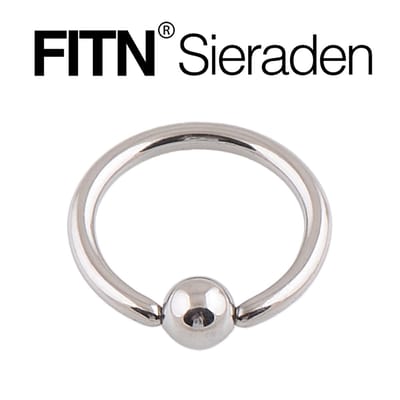 FITN-TBCR-Titanium Ball Closure Piercing -Zilver Kleurige-1.2*6*3mm-Piercing Oor Neus Piercing met Clicker Balletjes