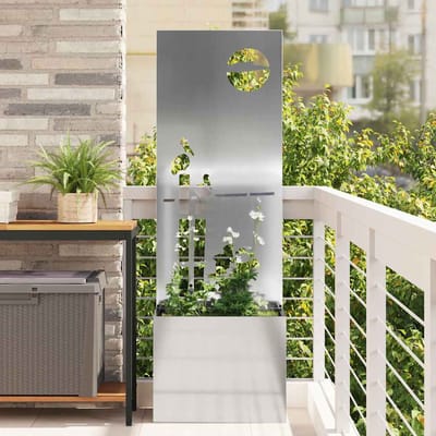 vidaXL - Tuin - Privacy - Scherm - Fretwerk - Zilver - 50 - x - 32 - x - 150 - cm