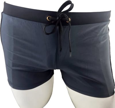 BamBella ® - Zwembroek - Maat L/XL - zwemshorts - Zwart Blauw strakke short kort man mannen heren