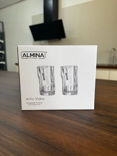 Almina Artic Vidro - Luxe Glazen - Set van 2 stuks - 400ml - Glas