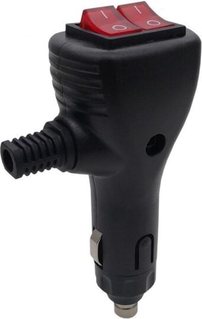Sigarettenplug - Met twee ON-OFF schakelaars - Rood - 12 / 24V