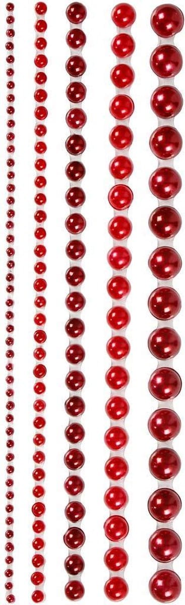 Halve plakparels, afm 2-8 mm, rood, 140 stuk/ 1 doos