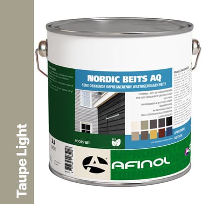 Afinol nordic beits AQ taupe light - 2,5 liter
