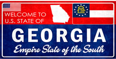 Signs-USA - Souvenir Kentekenplaat - metaal - Georgia - 15 x 30 cm