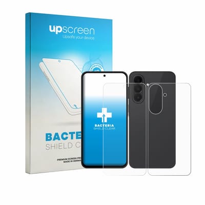 upscreen - Screenprotector voor Samsung Galaxy A27 5G (Voor+Achter) - Folie Beschermfolie transparant antibacterieel