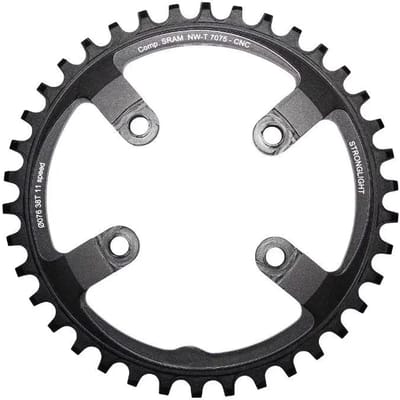 STRONGLIGHT Sram XX1 MTB kettingblad 1x11 4-Loch 76mm zwart Uitvoering 38