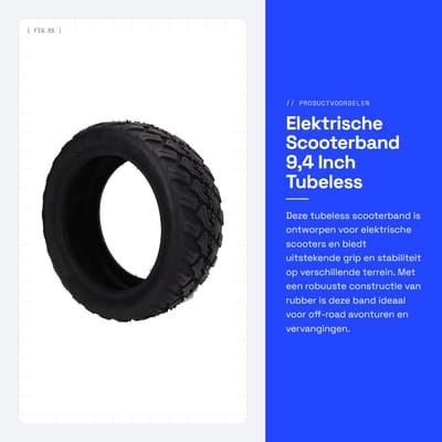 Dailygoods - Elektrische Scooterband 9,4 Inch Tubeless Off Road