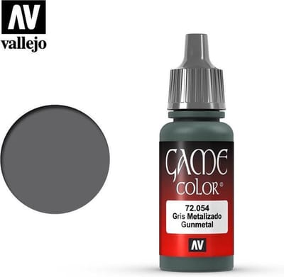 Vallejo Hobbyverf Acrylverf - 72054 Game Color - Dark Gunmetal - Acryl - Verf flesje - 18 ml