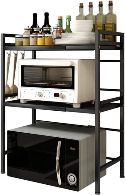 ApexArte® Keukenkast - Magnetronkast Keuken - Trolley op Wieltjes