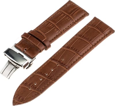 Strap-it Luxe Strap-it Leren smartwatch bandje - geschikt voor Huawei Watch GT 2 / GT 3 / GT 3 Pro 46mm / GT 4 46mm / GT 5 & 5 Pro (46mm) / GT 4 46mm / GT 5 & 5 Pro (46mm) / GT Runner / Watch 3 - Pro / Watch 4 (Pro) / Watch Ultimate - bruin