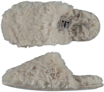 Apollo Instap slippers/pantoffels Fluffy - dames - beige - maat 37-38 - huissloffen
