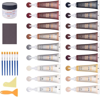 Dailygoods- Houtplamuur Reparatieset - Meubel Reparatie Stift - 18 Kleuren - Voor Houten Vloeren - Werkblad - Deur - Kast - Trap - Meubelreparatie