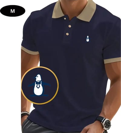 Livano Golf Shirt Heren - T-shirt - Golfkleding - Golfen - Golf Accessoires - Polo Shirt - Marineblauw - Maat M