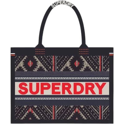 Superdry - Luxe geborduurde draagtas - Dames - Schoudertassen