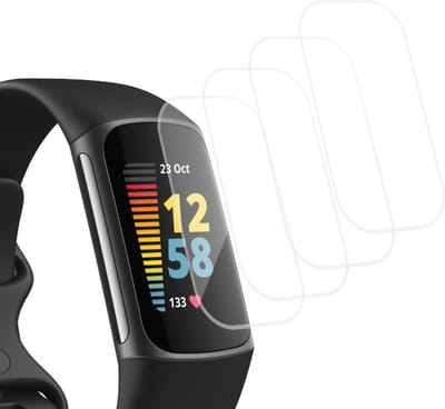4x Geschikt voor Fitbit Charge 5 Screenprotector - Folie Screen Protector Geschikt voor Fitbit Charge 5